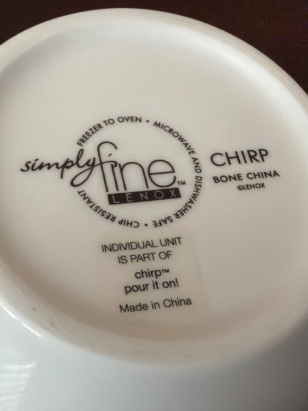 Lenox "Chirp" 16 oz Bone China Gravy Boat Pre-owned No Box - Picture 9 of 11